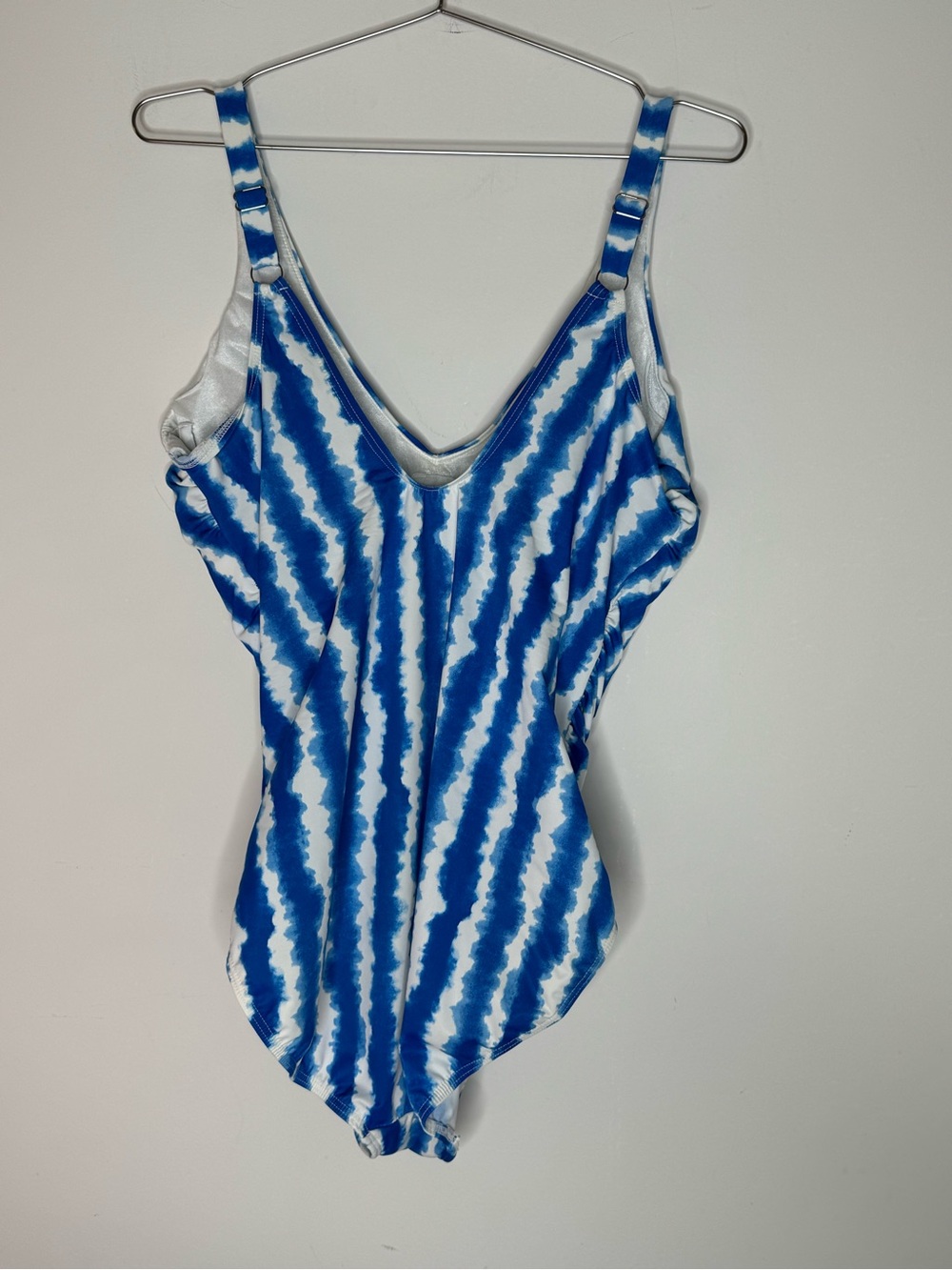 Miracle Suit x Talbots Blockbuster Blue White Size 16 One Piece Summer Beach - Picture 2 of 7